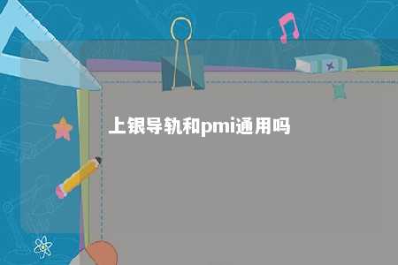 上银导轨和pmi通用吗 